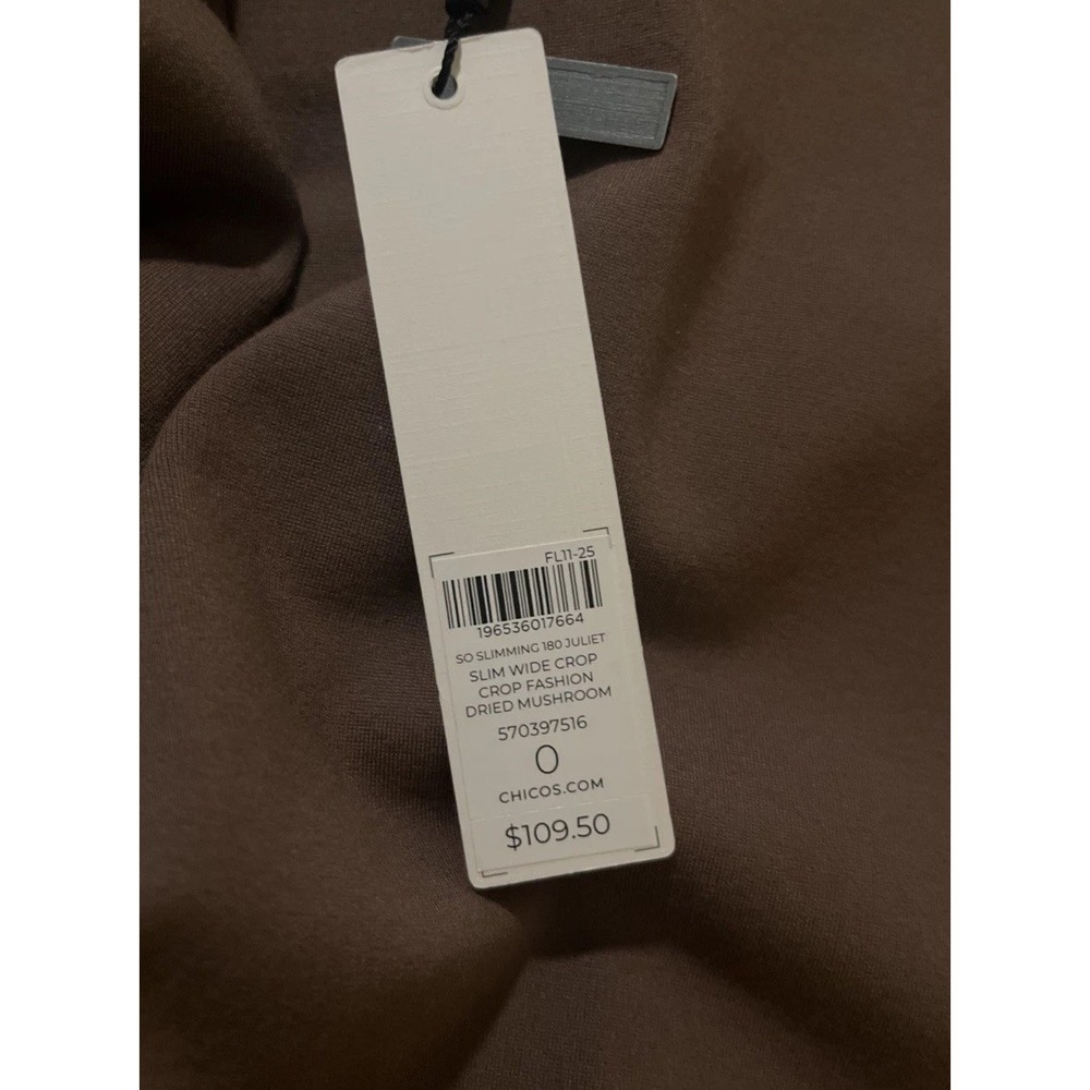 NWT Chicos Juliet Wide Leg Crop So Slimming Pants Brown US 4R - Picture 7 of 8